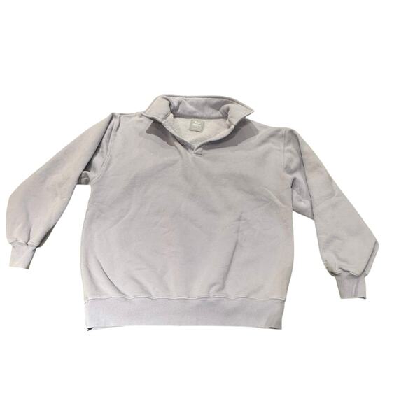 Aritzia TNA Cozy AF Button Collared Lavender Oversized  Pullover Size 1 (small) - Picture 2 of 8